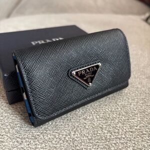 Prada Saffiano Leather Keychain (New, Never used)